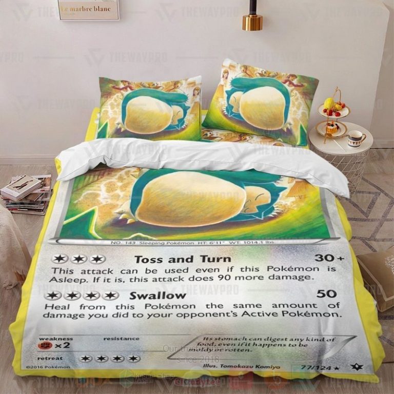 Anime-Pokemon-Snorlax-Custom-Bedding-Set-1-1