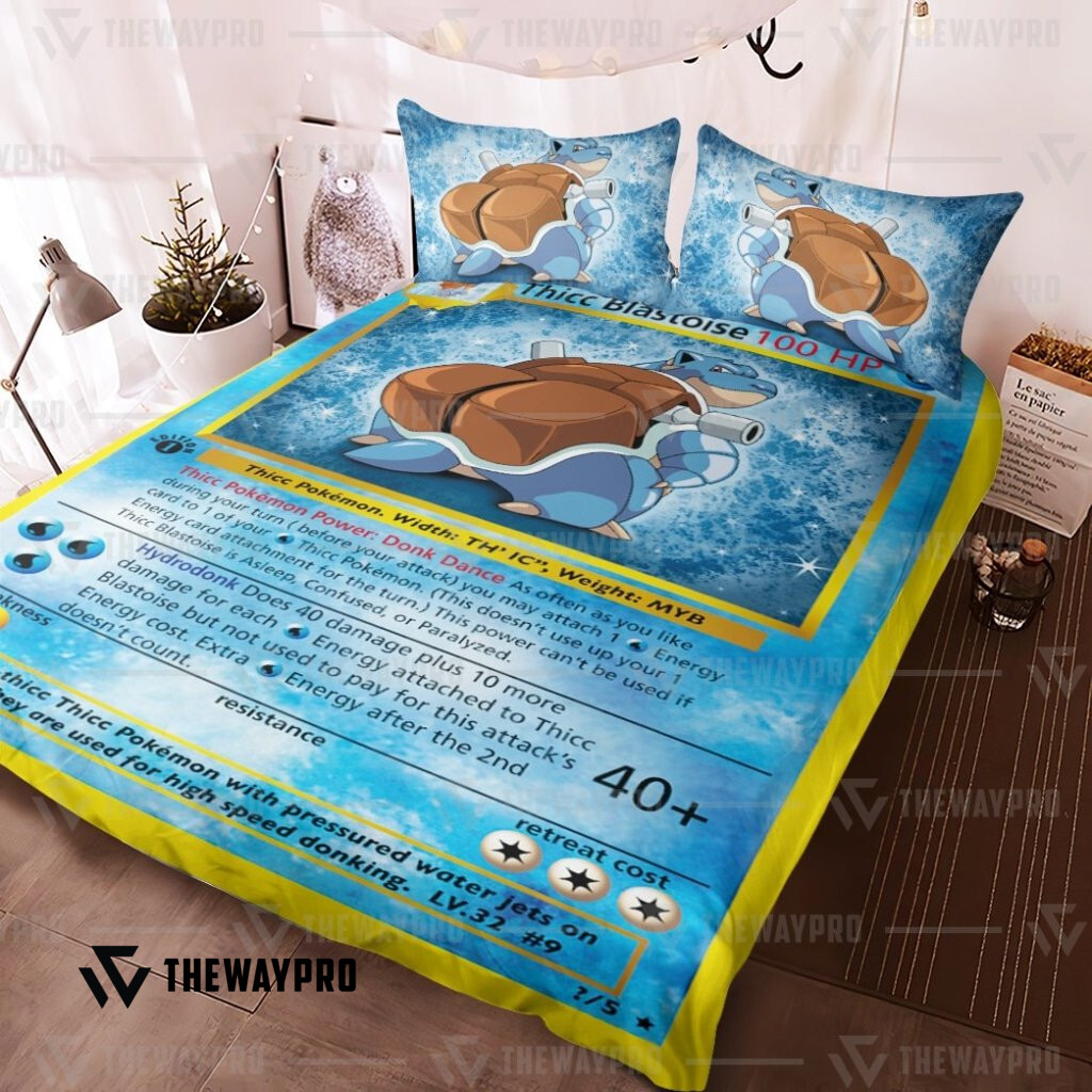 Anime Pokemon Thicc Blastoise Bedding Set Anime Pokemon Thicc Blastoise Bedding Set