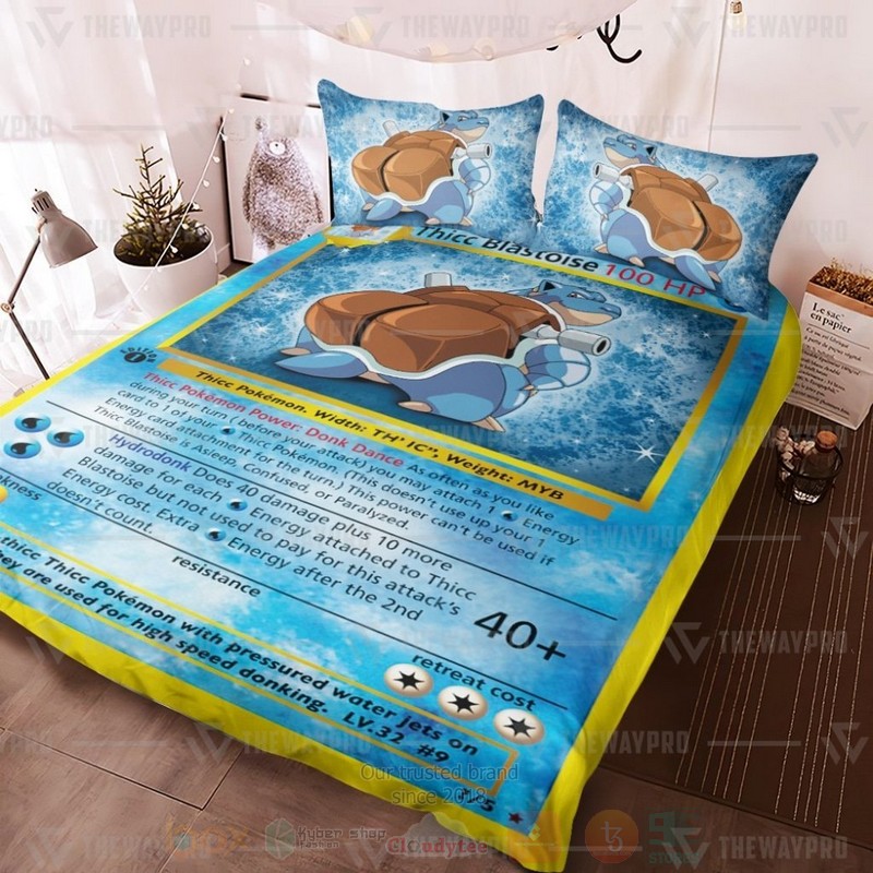 Anime Pokemon Thicc Blastoise Custom Bedding Set Anime Pokemon Thicc Blastoise Custom Bedding Set