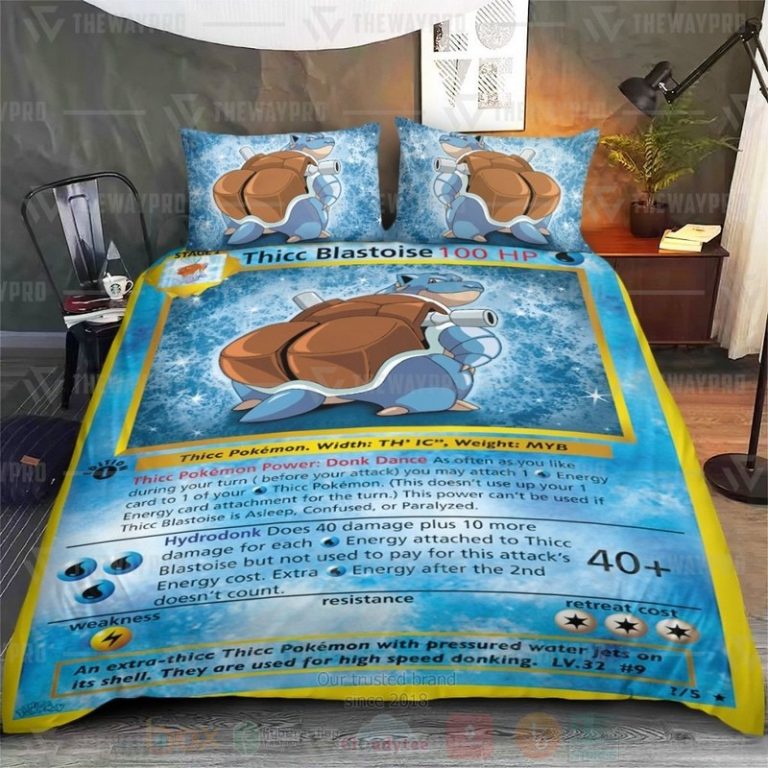Anime-Pokemon-Thicc-Blastoise-Custom-Bedding-Set-2