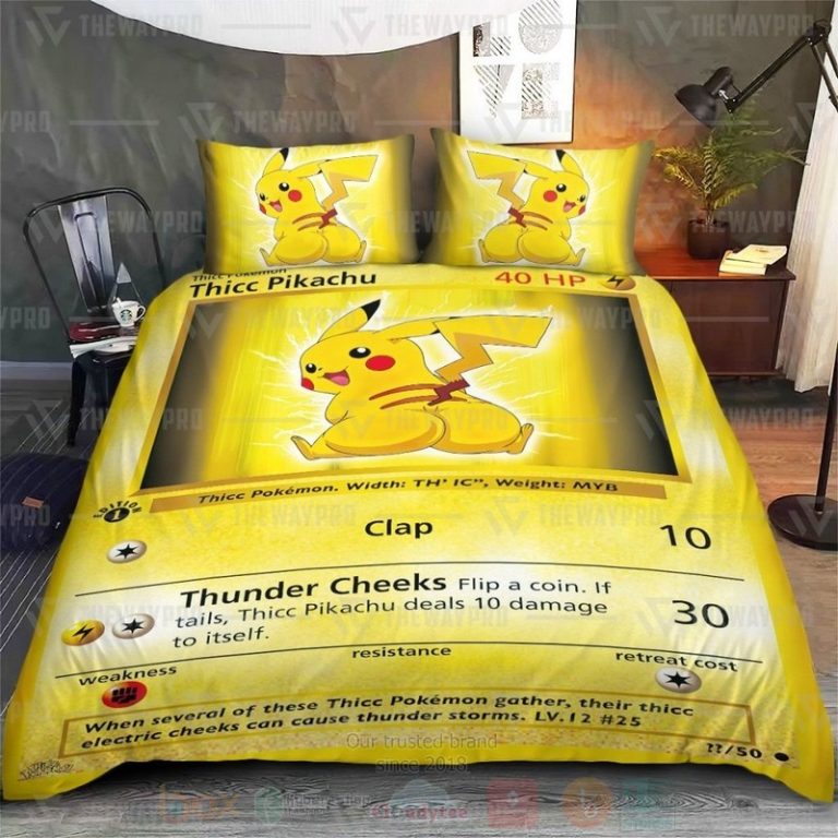 Anime-Pokemon-Thicc-Pikachu-Custom-Bedding-Set-2