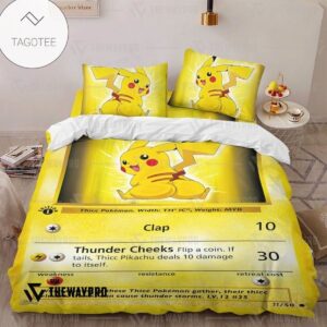 Anime Pokemon Thicc Pikachu Custom Bedding Set