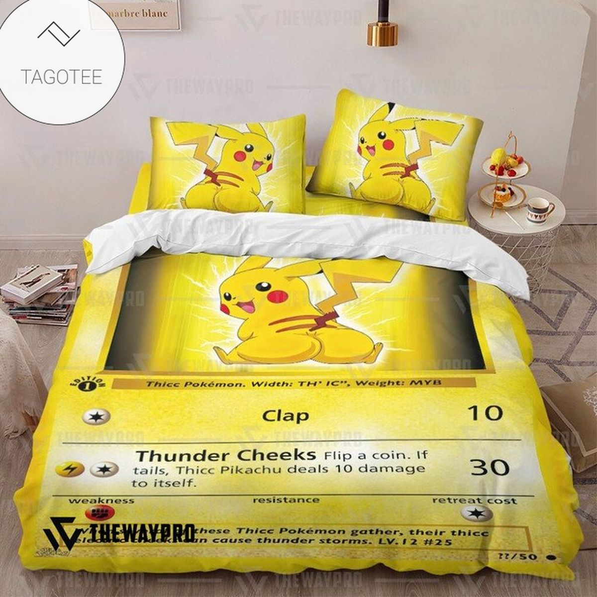 Anime Pokemon Thicc Pikachu Custom Bedding Set Anime Pokemon Thicc Pikachu Custom Bedding Set