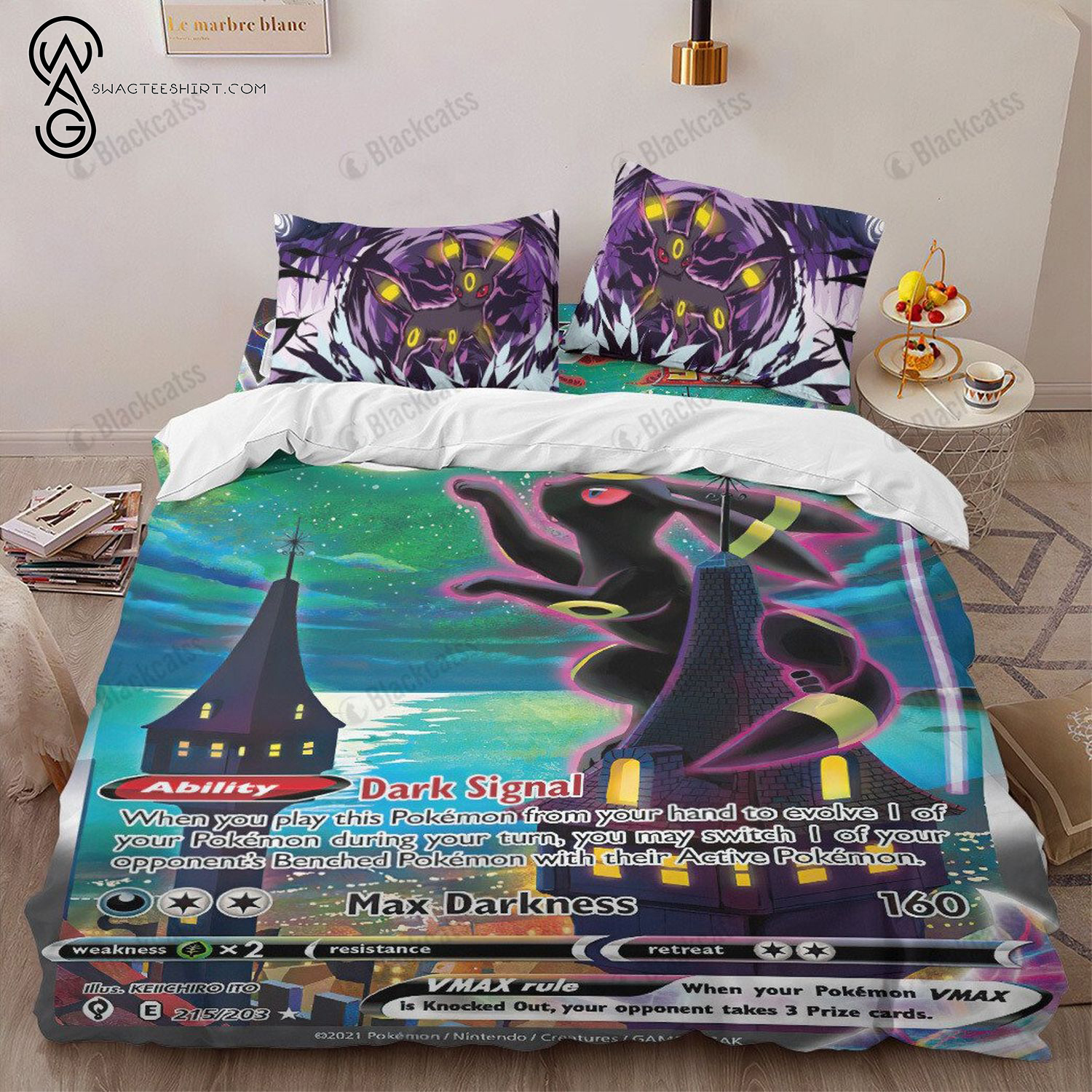 Anime Pokemon Umbreon Full Print Bedding Set Anime Pokemon Umbreon Full Print Bedding Set