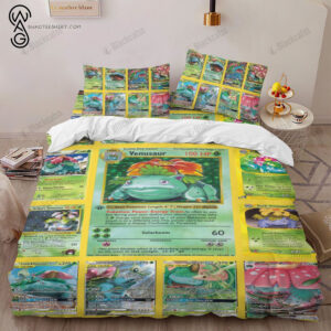 Anime Pokemon Venusaur Full Print Bedding Set