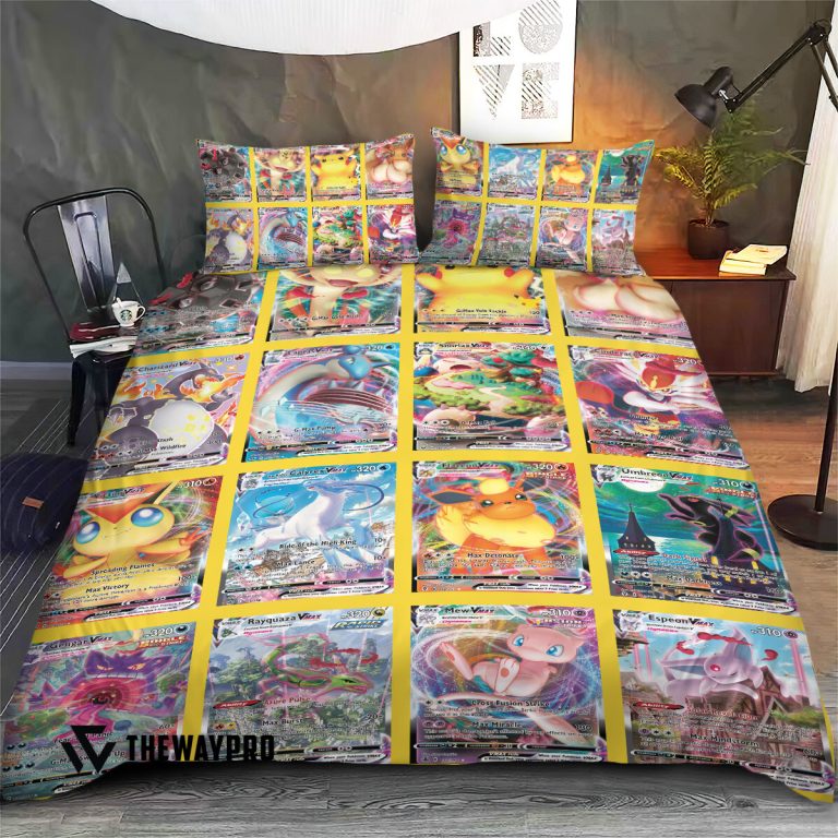 Anime-Pokemon-Vmax-Cards-Custom-Bedding-Set-2