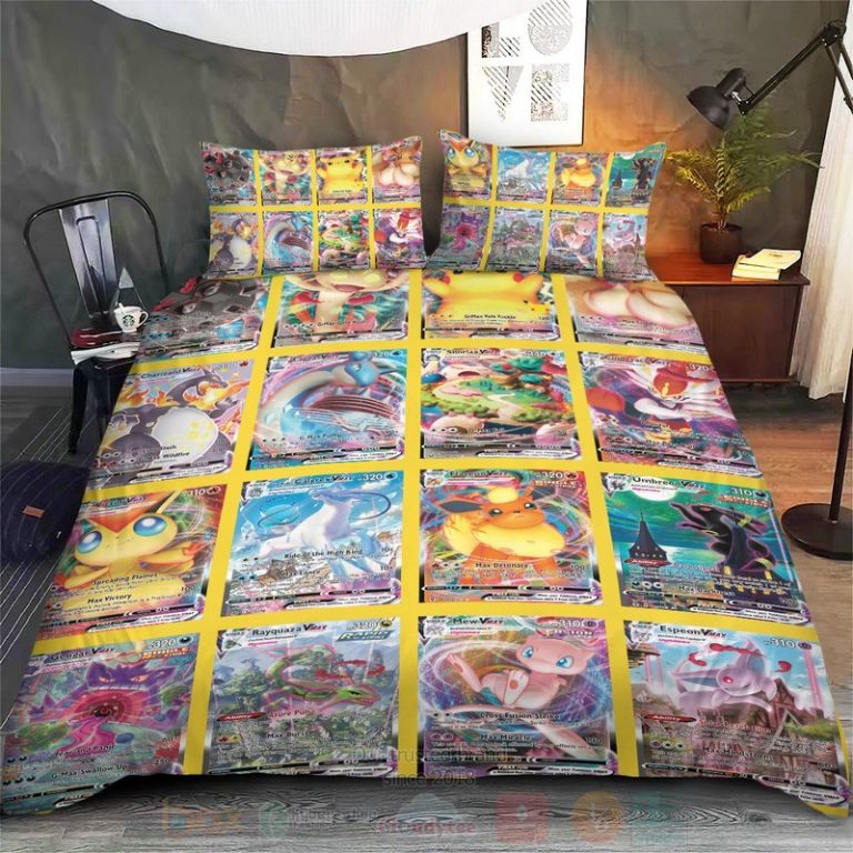Anime-Pokemon-Vmax-Cards-Custom-Custom-Bedding-Set-2