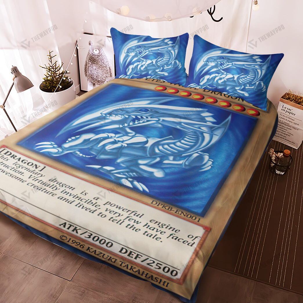 Anime Ygo Blue Eyes White Dragon Bedding Set Anime Ygo Blue Eyes White Dragon Bedding Set