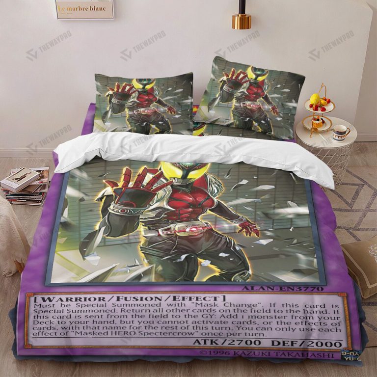 Anime-Ygo-Masked-Hero-Spectercrow-Bedding-Set-1