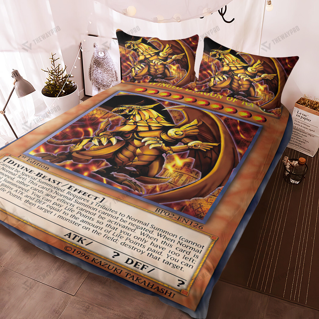 Anime Ygo The Winged Dragon Of Ra Bedding Set Anime Ygo The Winged Dragon Of Ra Bedding Set