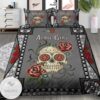 April Girl Skull Eye Rose Bedding Set Nh211016