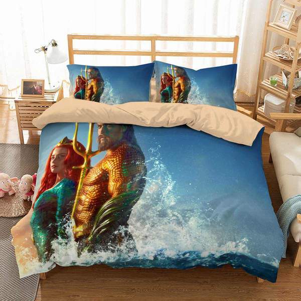Aquaman 3 Duvet Cover and Pillowcase Set Bedding Set 558 Aquaman 3 Duvet Cover and Pillowcase Set Bedding Set 558