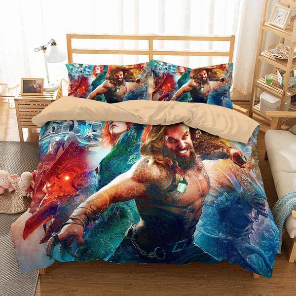 Aquaman Duvet Cover and Pillowcase Set Bedding Set 560 Aquaman Duvet Cover and Pillowcase Set Bedding Set 560