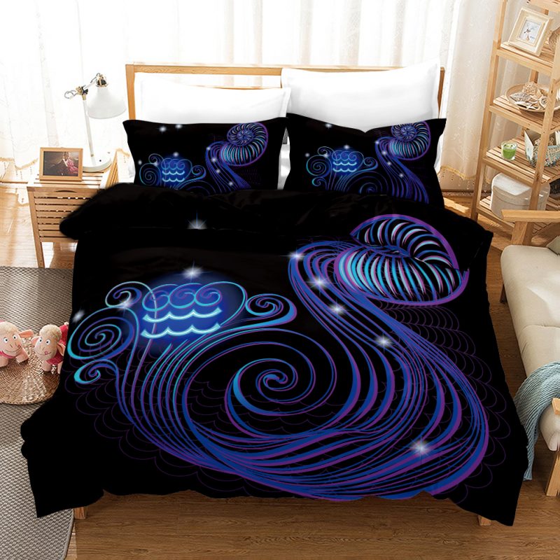 Aquarius Duvet Cover and Pillowcase Set Bedding Set Aquarius Duvet Cover and Pillowcase Set Bedding Set