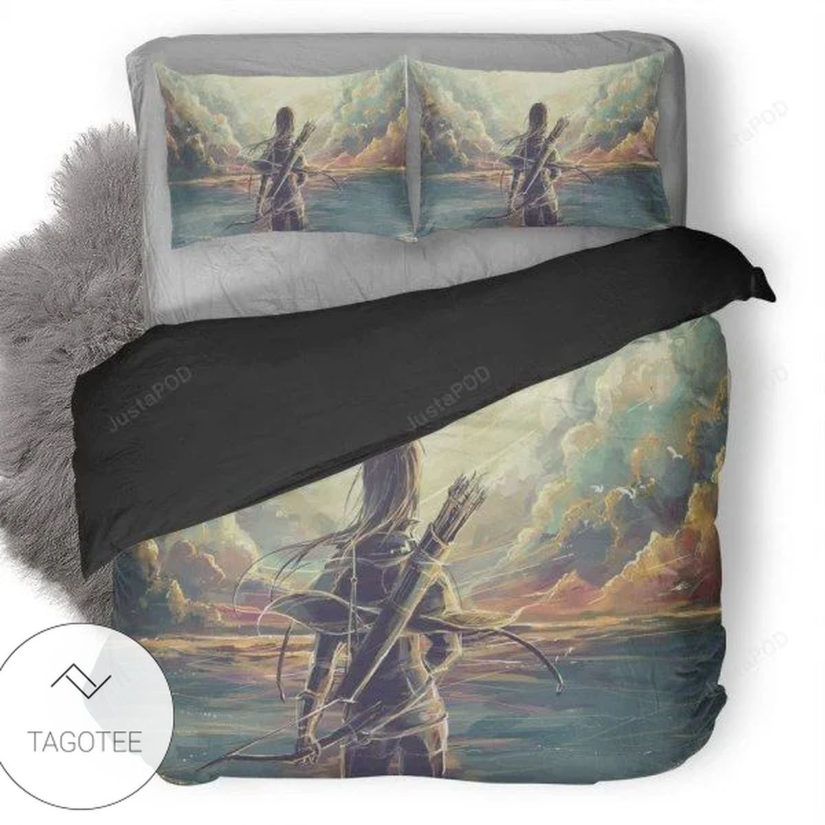 Archer Girl Duvet Cover Bedding Set- Archer Girl Duvet Cover Bedding Set-