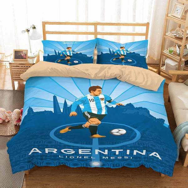 Argentina Lionel Messi Duvet Cover and Pillowcase Set Bedding Set Argentina Lionel Messi Duvet Cover and Pillowcase Set Bedding Set