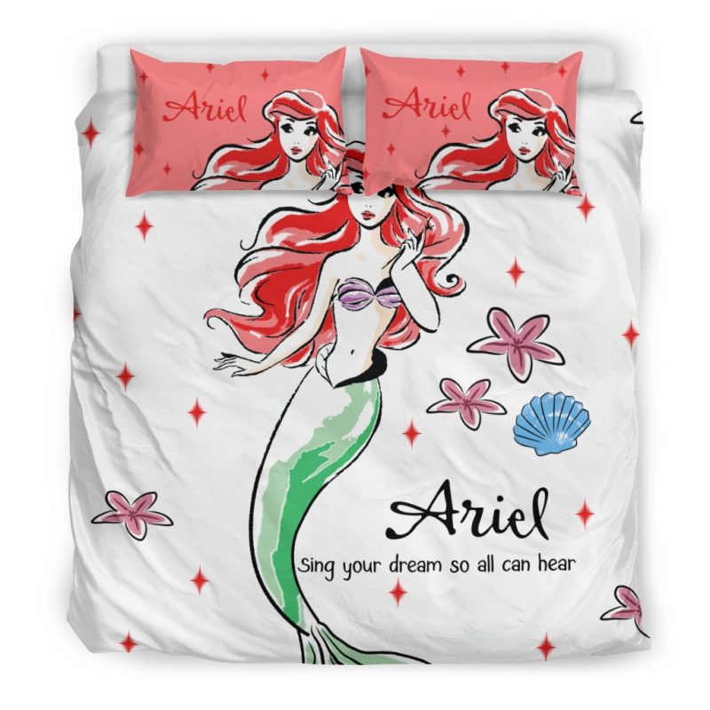 Ariel Disney Duvet Cover and Pillowcase Set Bedding Set Ariel Disney Duvet Cover and Pillowcase Set Bedding Set