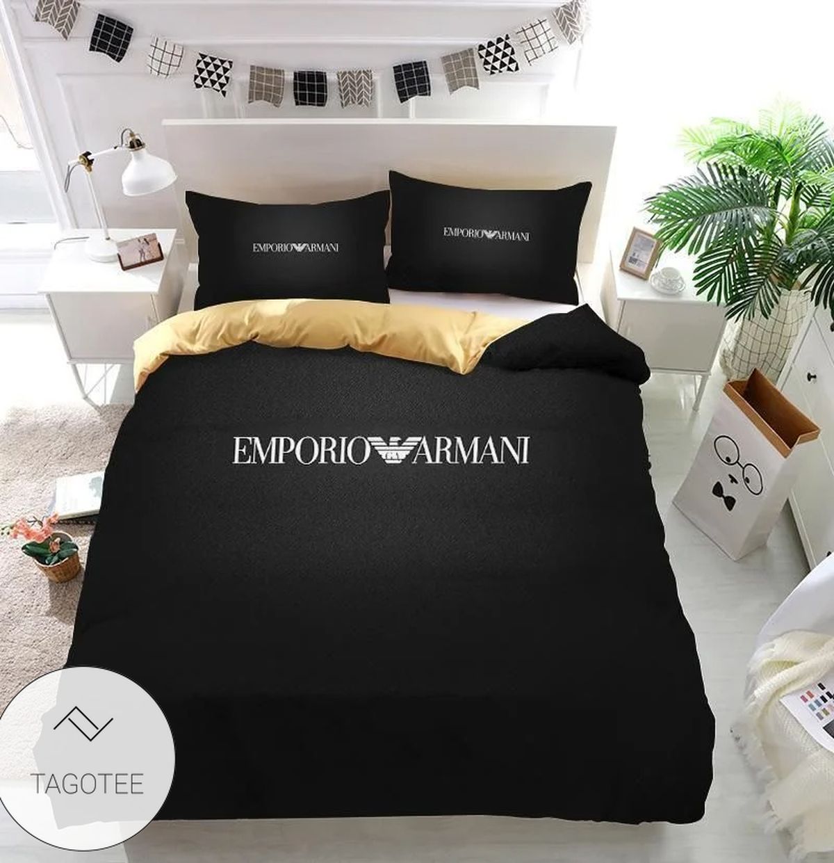 Armani Logo Bedding Set (Duvet Cover & Pillowcases) Armani Logo Bedding Set (Duvet Cover & Pillowcases)