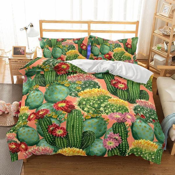 Art Pattern Cactus Printed s Duvet Cover and Pillowcase Set Bedding Set 556 Art Pattern Cactus Printed s Duvet Cover and Pillowcase Set Bedding Set 556