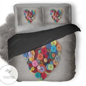 Artistic Clorful Heart Duvet Cover Bedding Set