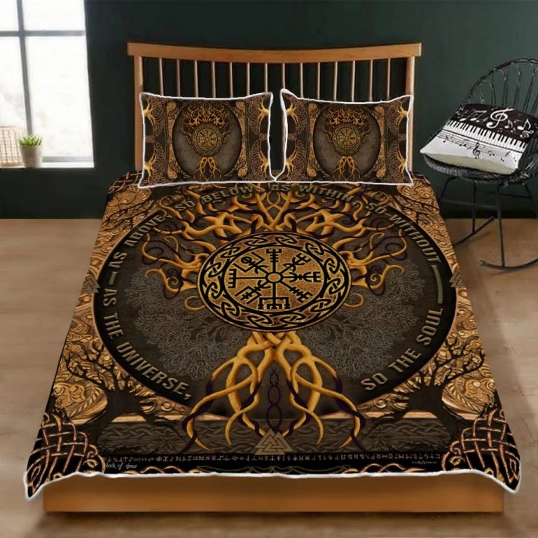 As-The-Universe-So-The-Soul-Tree-Of-Life-Viking-Quilt-Bedding-Set-1