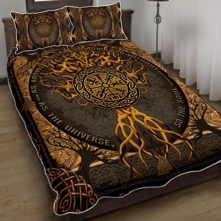 As-The-Universe-So-The-Soul-Tree-Of-Life-Viking-Quilt-Bedding-Set-2