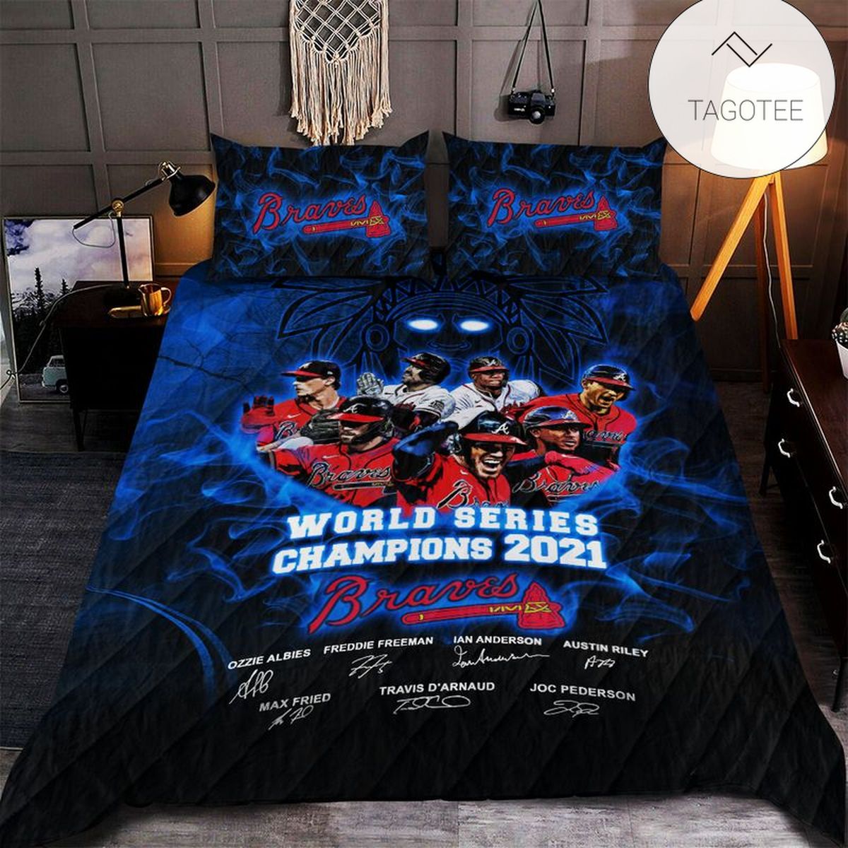 Atlanta Braves 2021 World Series Champion Bedding Set Atlanta Braves 2021 World Series Champion Bedding Set