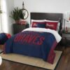 Atlanta Braves Halloween And Christmas Duvet Cover Bedding Set