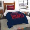 Atlanta Braves Mlb Blue Bedding Set