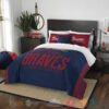 Atlanta Braves Mlb Dark Blue Bedding Set
