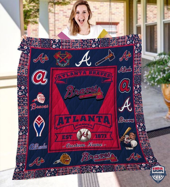 Atlanta Braves Mlb Logo History Personalized Bedding Set Atlanta Braves Mlb Logo History Personalized Bedding Set