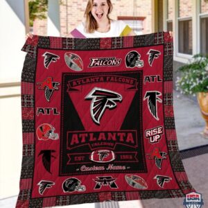 Atlanta Falcons Nfl Logo History Personalized Bedding Set