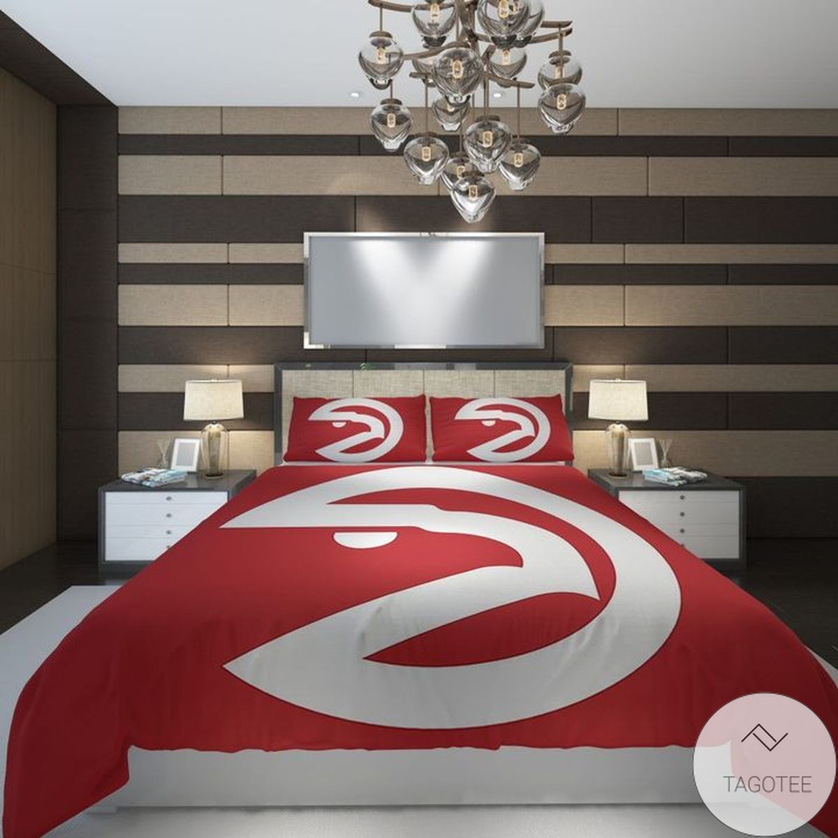 Atlanta Hawks Logo Basketball Bedding Set Atlanta Hawks Logo Basketball Bedding Set