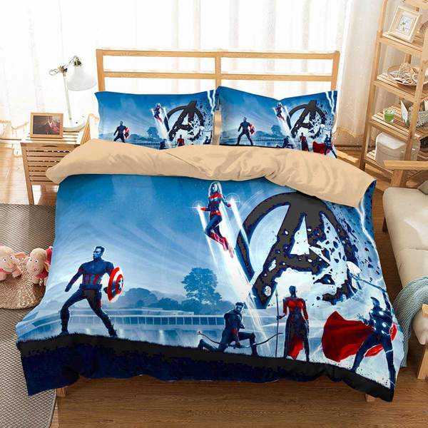 Avengers Endgame Duvet Cover and Pillowcase Set Bedding Set 729 Avengers Endgame Duvet Cover and Pillowcase Set Bedding Set 729