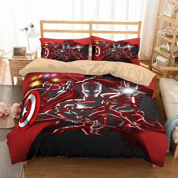 Avengers Endgame Duvet Cover and Pillowcase Set Bedding Set 752 Avengers Endgame Duvet Cover and Pillowcase Set Bedding Set 752