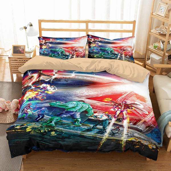 Avengers Endgame Duvet Cover and Pillowcase Set Bedding Set 753 Avengers Endgame Duvet Cover and Pillowcase Set Bedding Set 753