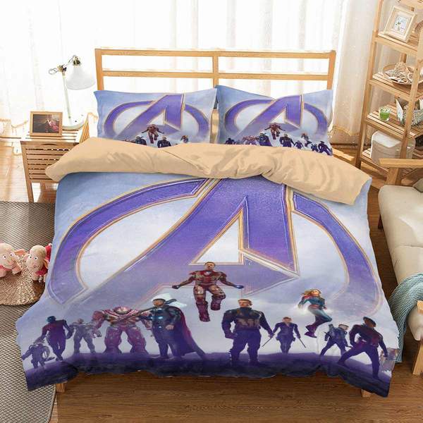 Avengers Endgame Duvet Cover and Pillowcase Set Bedding Set 759 Avengers Endgame Duvet Cover and Pillowcase Set Bedding Set 759
