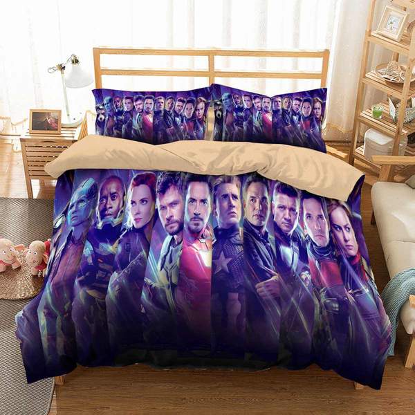 Avengers Endgame Duvet Cover and Pillowcase Set Bedding Set 776 Avengers Endgame Duvet Cover and Pillowcase Set Bedding Set 776