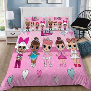 Baby Girls L O L Surprise Duvet Cover and Pillowcase Set Bedding Set 160