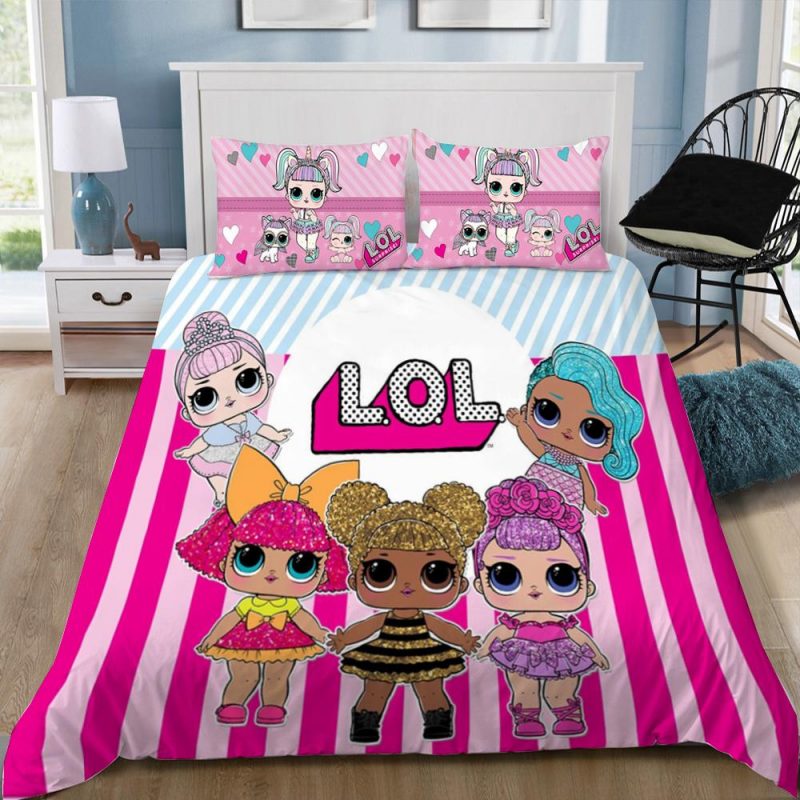 Baby Girls L O L Surprise Duvet Cover and Pillowcase Set Bedding Set 195 Baby Girls L O L Surprise Duvet Cover and Pillowcase Set Bedding Set 195
