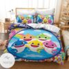 Baby Shark And Friends For Kid’S Room Duvet Cover Bedding Set