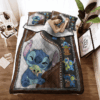 Baby Yoda And Stitch Friends Quilt Bedding Set