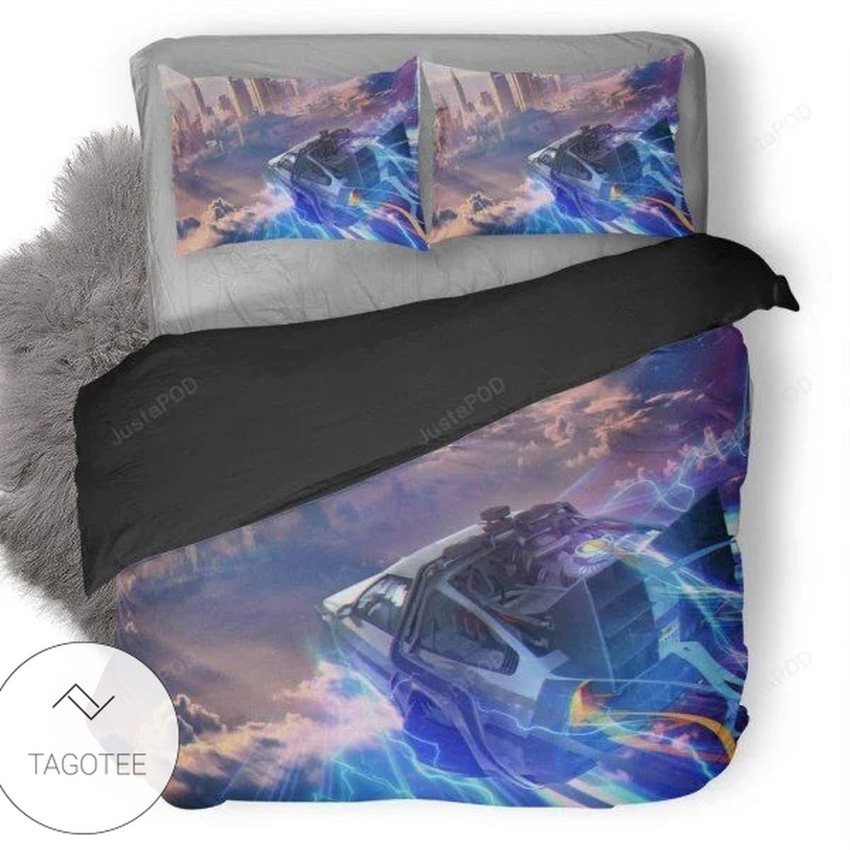 Back To The Future Dmc Delorean Artwork Duvet Cover Bedding Set Back To The Future Dmc Delorean Artwork Duvet Cover Bedding Set