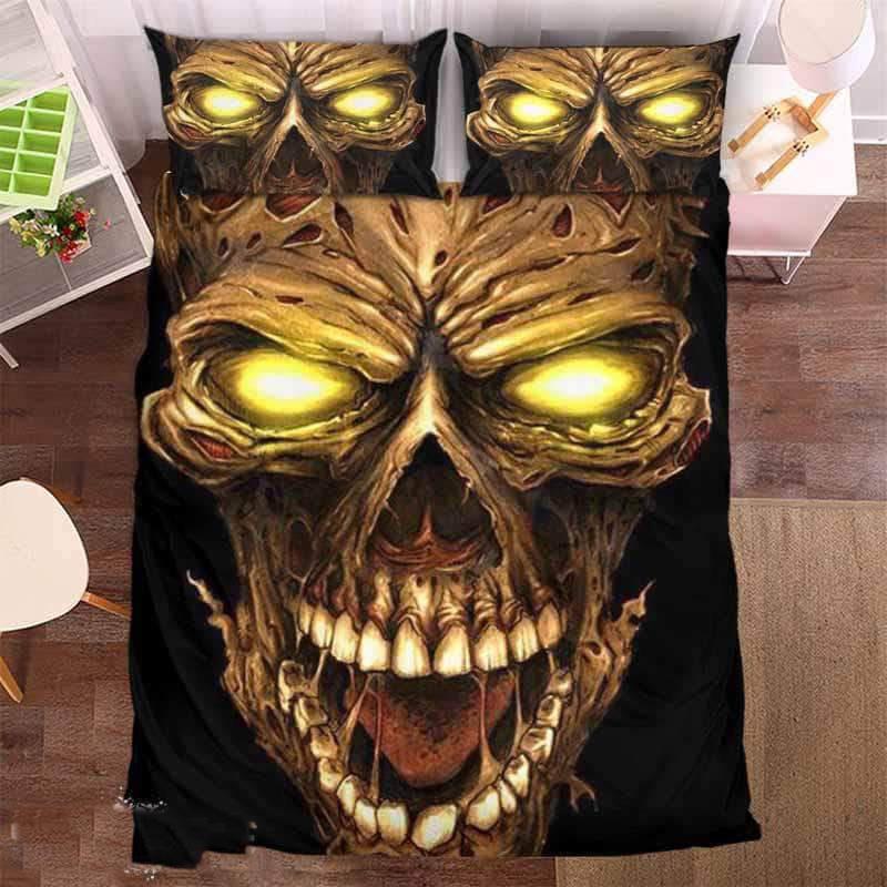 Badass Skull 1 Duvet Cover and Pillowcase Set Bedding Set Badass Skull 1 Duvet Cover and Pillowcase Set Bedding Set