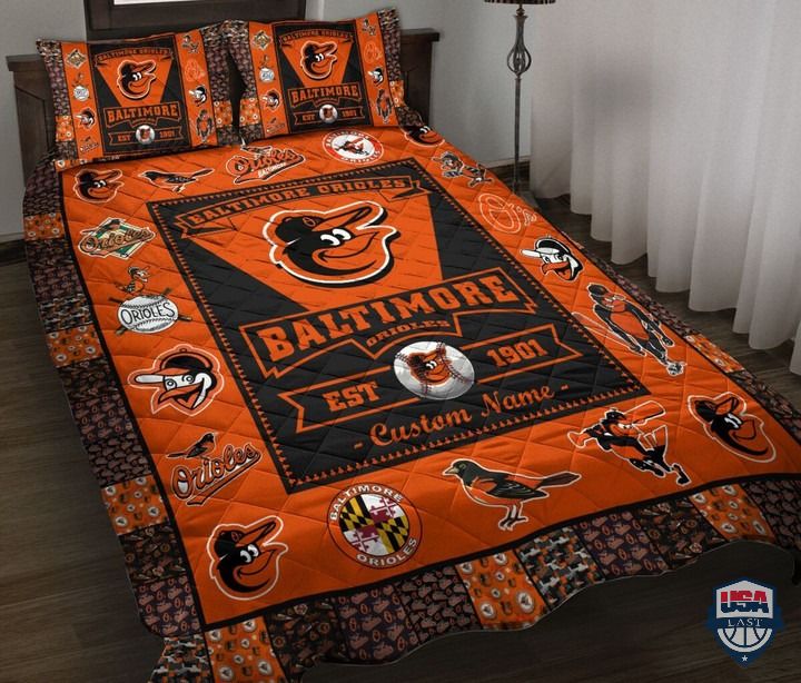 Baltimore-Orioles-Mlb-Logo-History-Personalized-Bedding-Set-1