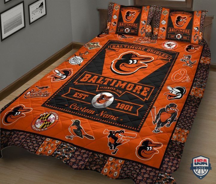 Baltimore-Orioles-Mlb-Logo-History-Personalized-Bedding-Set-2
