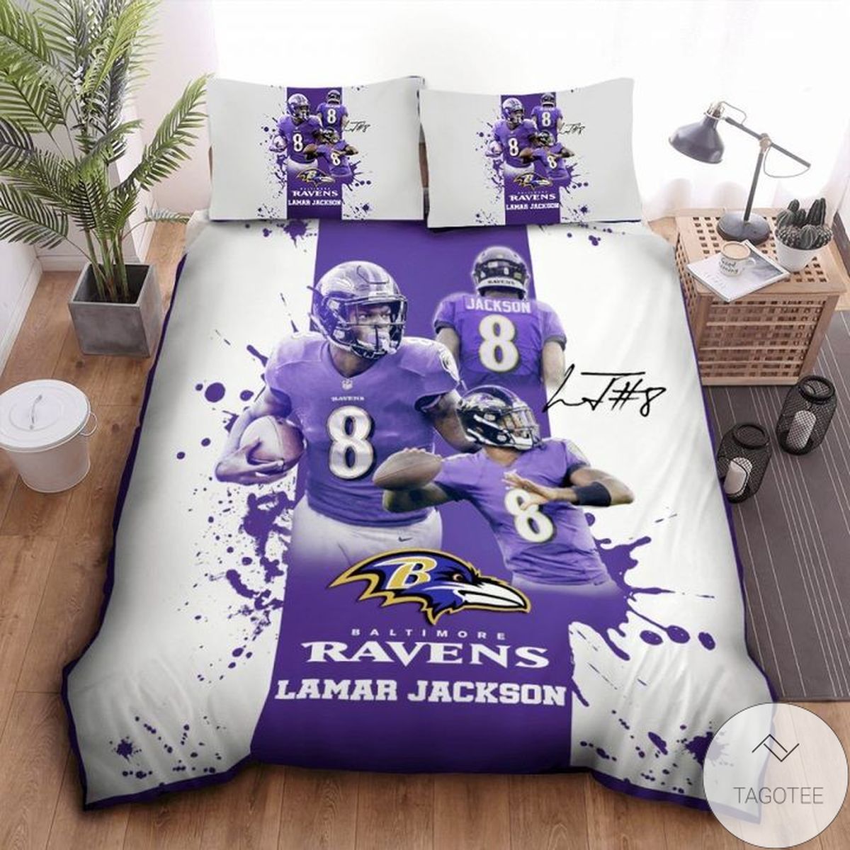 Baltimore Ravens Lamar Jackson Bedding Set Baltimore Ravens Lamar Jackson Bedding Set