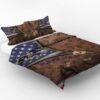 Baltimore Ravens Nfl American Flag Leather Pattern Bedding Set