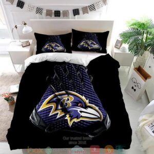Baltimore Ravens Nfl Gloves Bedding Set