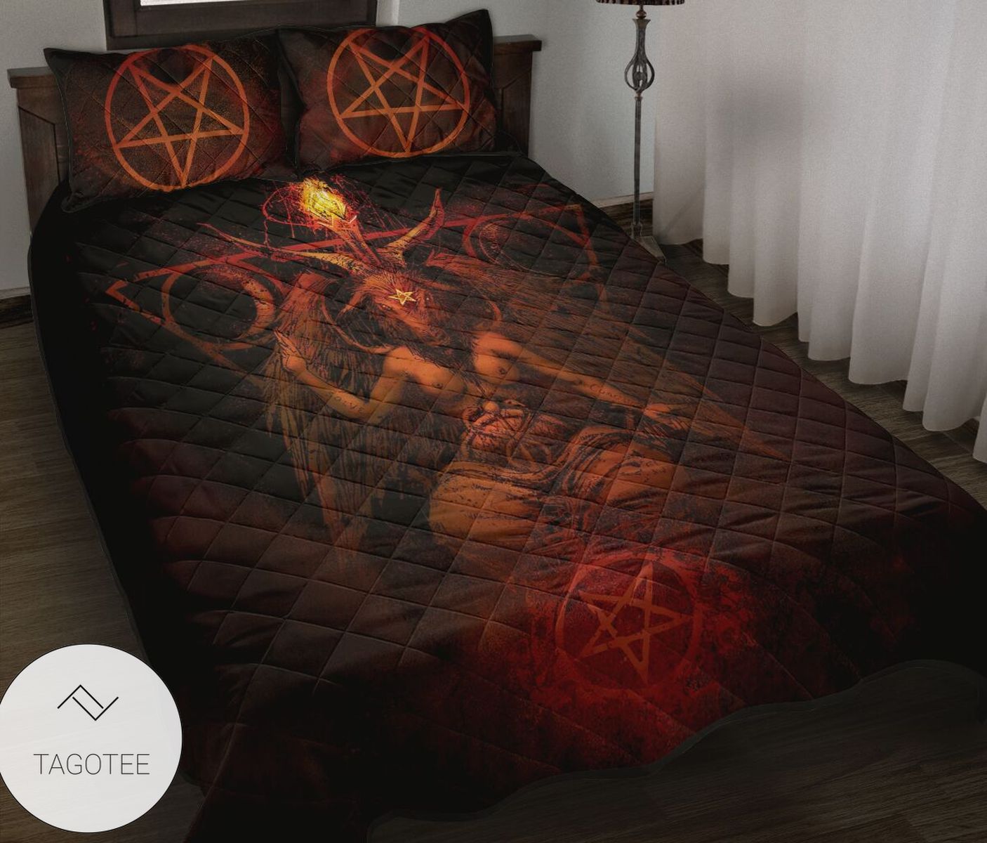 Baphomet Quilt Bedding Set- Baphomet Quilt Bedding Set-